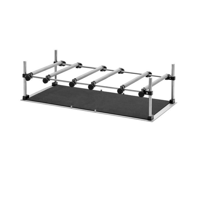 Trays with support bars