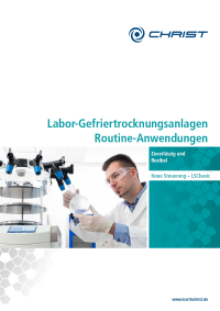 Labor-Gefriertrocknungsanlagen Routine-Anwendungen