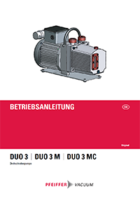 Betriebsanleitung DUO 3 | DUO 3 M | DUO 3 MC Drehschieberpumpe