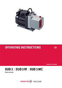 Betriebsanleitung DUO 3 | DUO 3 M | DUO 3 MC Drehschieberpumpe