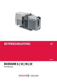Betriebsanleitung DUOVANE 6 | 12 | 18 | 22 Drehschieberpumpe