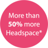 50% more headspace