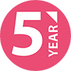 5 year warranty
