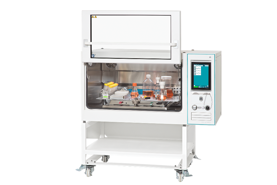Kuhner New incubator shaker model with an exceptionally wide