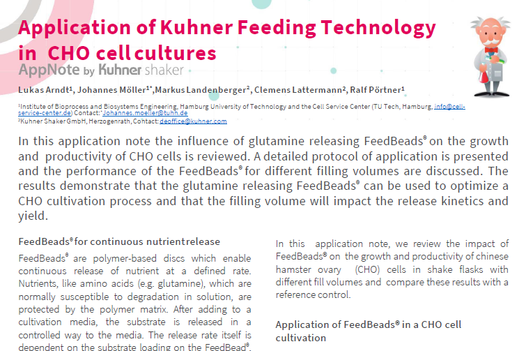 AppNote: Feeding Technology in CHO-Zellen