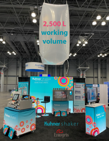 Kühner und Entegris präsentieren ihren gemeinsam entwickelten 2500 L Single-Use Bioreaktor
