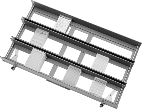 Trays for microtiter plates
