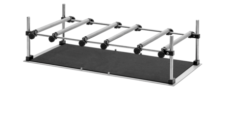 Trays with support bars