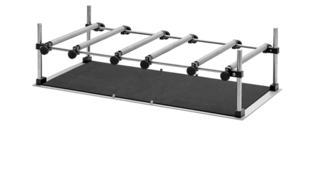 Trays with support bars